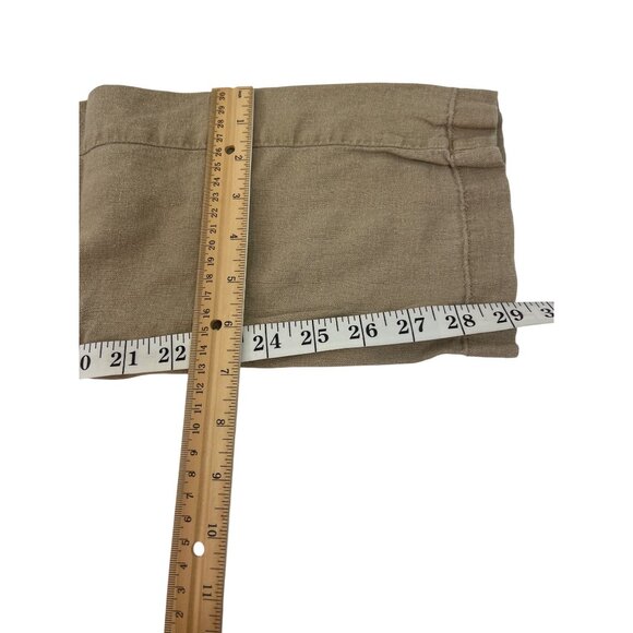 Jacks Tan Linen-Blend Drawstring Pants Small 90G - Picture 6 of 7